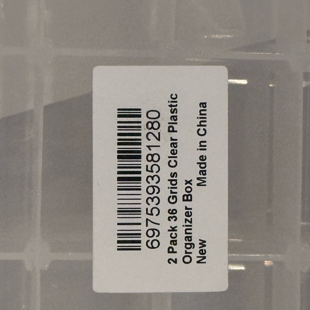Clear Plastic Organizer Box - 2 Pack